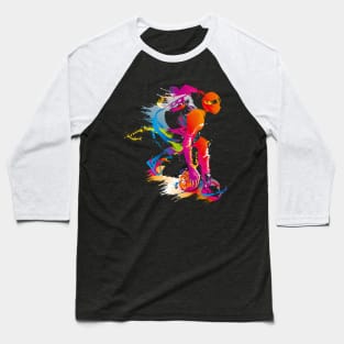 Basketball Player Baseball T-Shirt